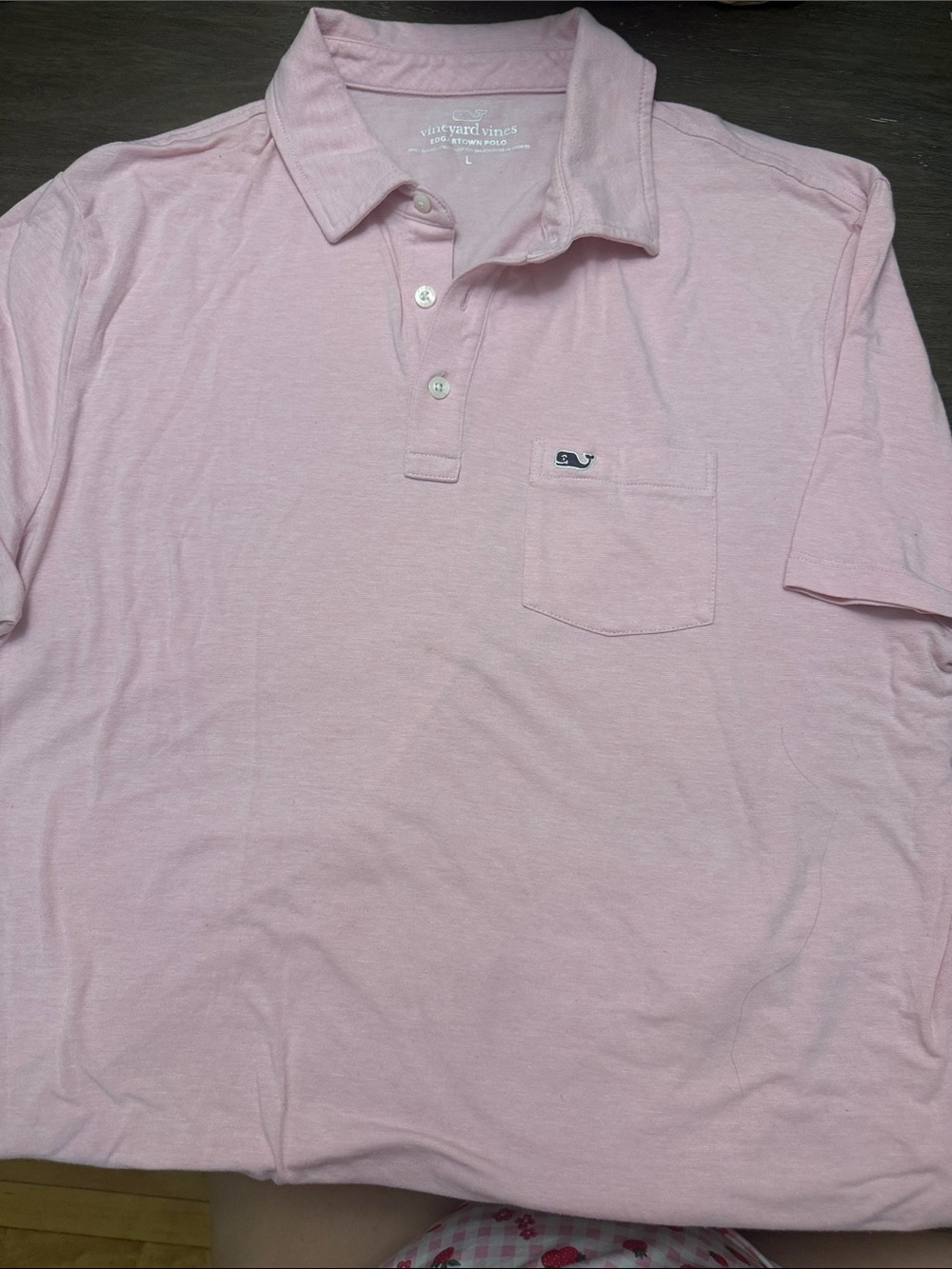 Vineyard Vines Men's Light Pink Pocket Polo